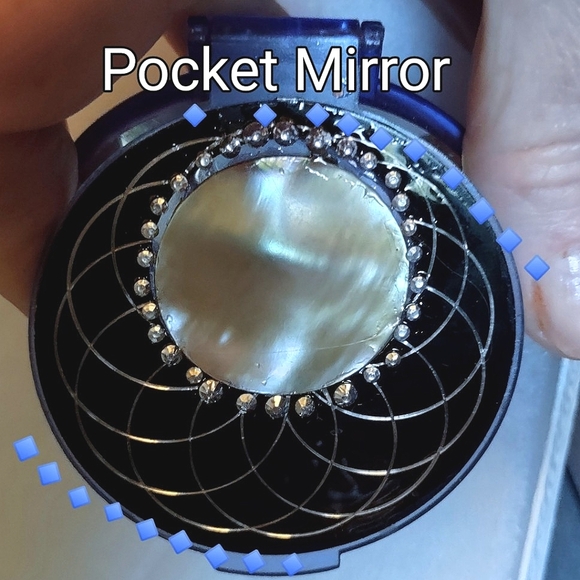 Upcycled Embellished Round Circular Mirror Case - Picture 5 of 16